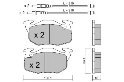 Комплект тормозных колодок AISIN BPPE-1014